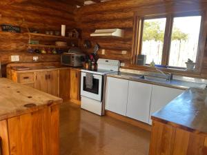 Köök või kööginurk majutusasutuses Tree Hut Cottage