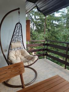 A balcony or terrace at Vila Bajka