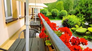 Balkon lub taras w obiekcie Zajazd u Hermanów