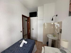 Koupelna v ubytování Hostal Arrate