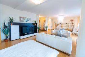 TV a/nebo společenská místnost v ubytování Royal Suites Whith Free Parking