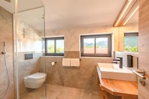 Koupelna v ubytování Hotel Alpensonne