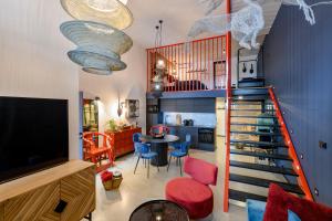 TV a/nebo společenská místnost v ubytování Art Apartmens Kyjov