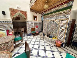 Posezení v ubytování Riad Shama Fes