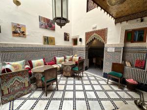 Posezení v ubytování Riad Shama Fes