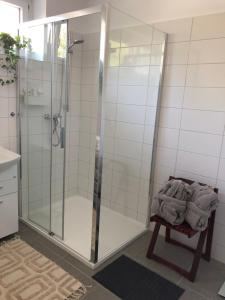Koupelna v ubytování Apartment s terasou Lysá