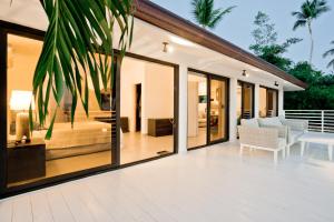 En balkon eller terrasse på Corales