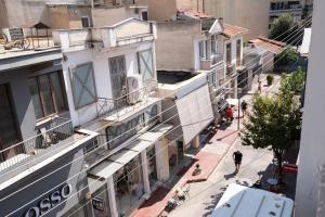an overhead view of a city street with buildings at Athanias Studio II in Drama +3 photos