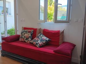 Posezení v ubytování studio maisonette