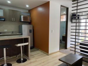 Kuchyň nebo kuchyňský kout v ubytování Hotel Apartamentos Regency La Feria