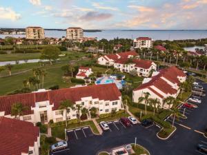an aerial view of a resort with a parking lot at Mermaid Drive Vista Verde East 240 in St Petersburg