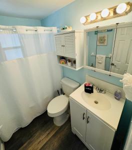 Vannituba majutusasutuses Coastal Cottage Beach retreat jacuzzi firepit