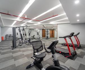 Fitness centrum a/nebo fitness zařízení v ubytování Shilton Dee Cee