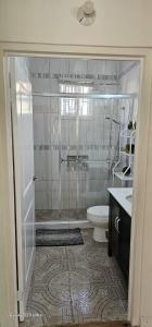 Spanish TownComfortable Strategic Lodging Quarters的带淋浴和卫生间的浴室