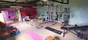 an overhead view of a gym with exercise equipment at jc iten in Iten