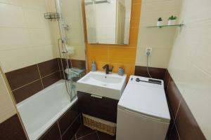 Kúpeľňa v ubytovaní Moderný apartmán s vlastným parkovaním v blízkosti prírody TOP