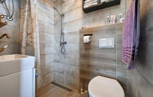 un baño con inodoro y lavabo en Holiday home DEDINA HIŽICA, en Sveti Urban 29 fotos más
