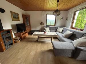 TV a/nebo společenská místnost v ubytování Chata Bedřiška