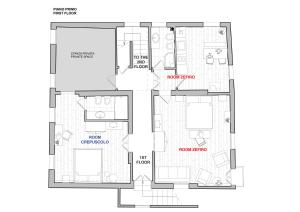 Půdorys ubytování Aria e Luce Suites a Venezia