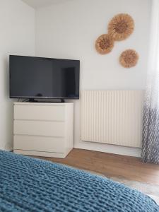 TV a/nebo společenská místnost v ubytování T1 Bis - centre historique-très calme-terrasse