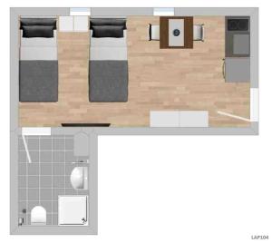Κάτοψη του LAP104 - Smarte Monteurwohnung Übergangswohnung