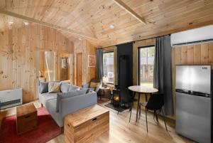 Posezení v ubytování Vermont Scandinavian Chalet-Courchevel