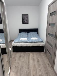Postel nebo postele na pokoji v ubytování Apartament w sercu Szczecinka