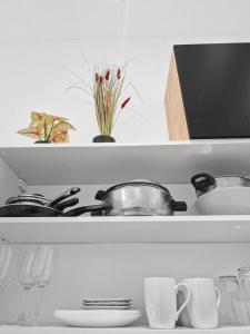 Kuchyň nebo kuchyňský kout v ubytování Twin Stay Studio