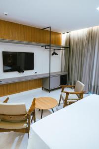 Kuchyň nebo kuchyňský kout v ubytování Oásis Hotel