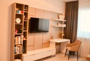 TV a/nebo společenská místnost v ubytování City flat near Bulgaria mall