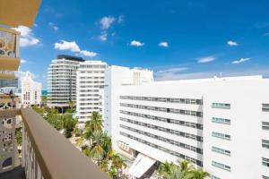 a view from the balcony of a white building at Scenic 1BR 1BA Retreat with Amazing Views in Miami Beach