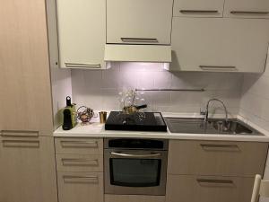 Kuchyň nebo kuchyňský kout v ubytování Arryanna Apartment