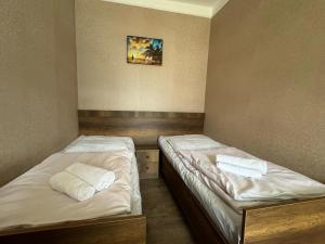 Katil atau katil-katil dalam bilik di Mikheil Pitskhelauri Guest House