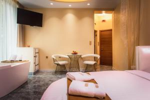 En eller flere senge i et værelse på Hidden Bank: Pearls