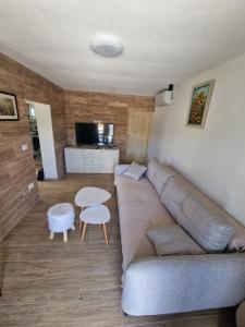 a living room with a couch and a table at Villa Regulus in Tivat