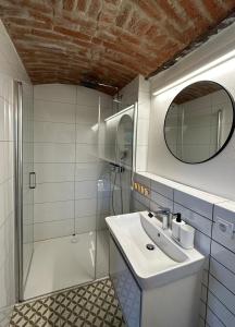Baðherbergi á Apartmány Hodňov 17