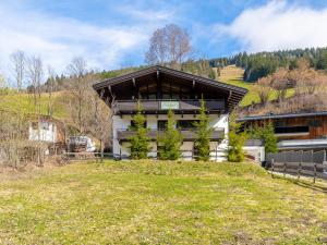 a house on a hill with a yard in front of it at Heimelig L in Saalbach-Hinterglemm