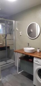 Koupelna v ubytování Le 6 du Pitalugue Bonascre appartement en duplex 55m2