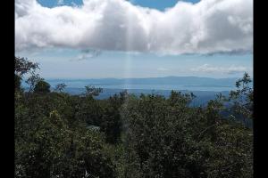 Casa Cabuya - Retro Style with Gulf View in Monteverde في مونتيفيردي كوستاريكا: إطلالة على المحيط من تل به أشجار +3 صور