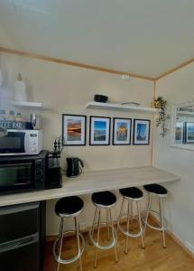 Kjøkken eller kjøkkenkrok på Apartment with parking and sauna