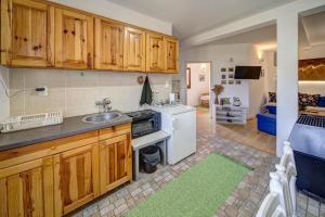 Kuchyň nebo kuchyňský kout v ubytování Apartmani ZELENI MEDA