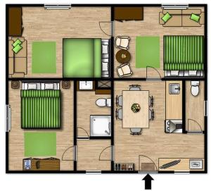 Plan piętra w obiekcie Mountain Lodge