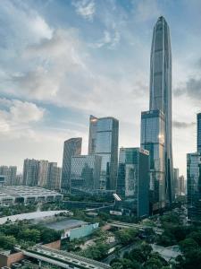 深圳景观或在酒店看到的城市景观