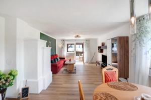 Χώρος καθιστικού στο Wohnung zum Hirschen