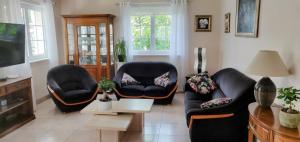 TV a/nebo společenská místnost v ubytování Chambres d hôte Clos du Noyer