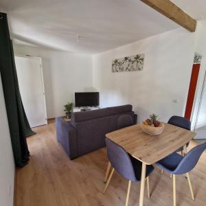 Posezení v ubytování Le chalet de Langevin