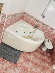 a bath tub in a bathroom with a toilet at Campos vasallo in Alicante