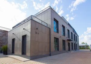 a building with the on the side of it at Lai Old Town Apartment with Terrace in Tartu