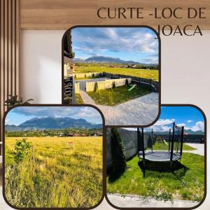 Un collage de fotos de una vista de un campo. en D&M Family Residence Bran 2, en Bran