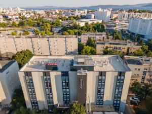 an aerial view of a building in a city at Hotel A'mare in Zadar